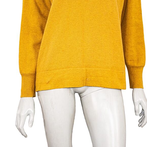 C.T. Plage Cotton Wool Crew Neck Sweater in Mustard Brown Women's Size 40 - Picture 7 of 10